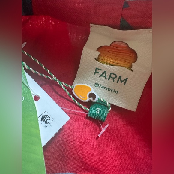 NWT FARM Rio Summer Foliage Linen Mini Dress Size Small - Picture 7 of 11